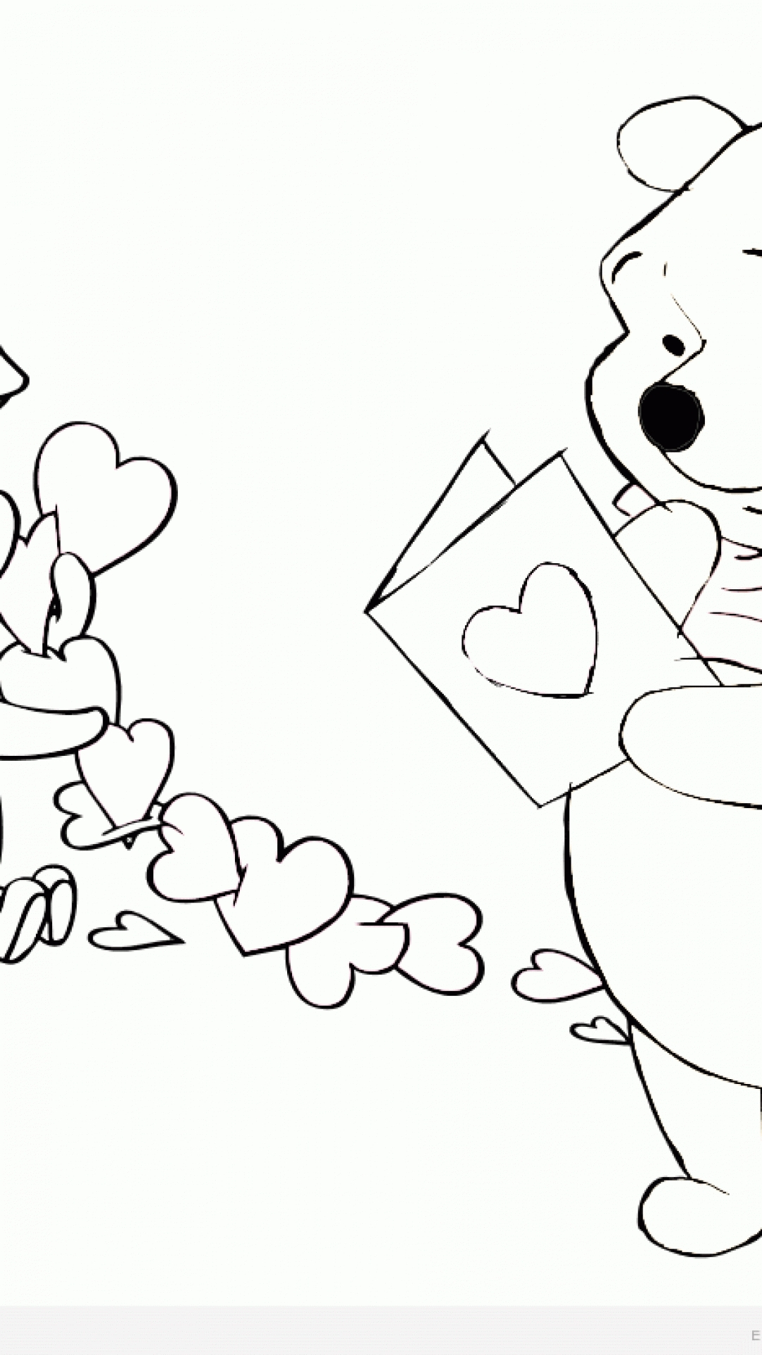 1080x1920 Awesome Valentines Day Disney Coloring Pages Design Printable