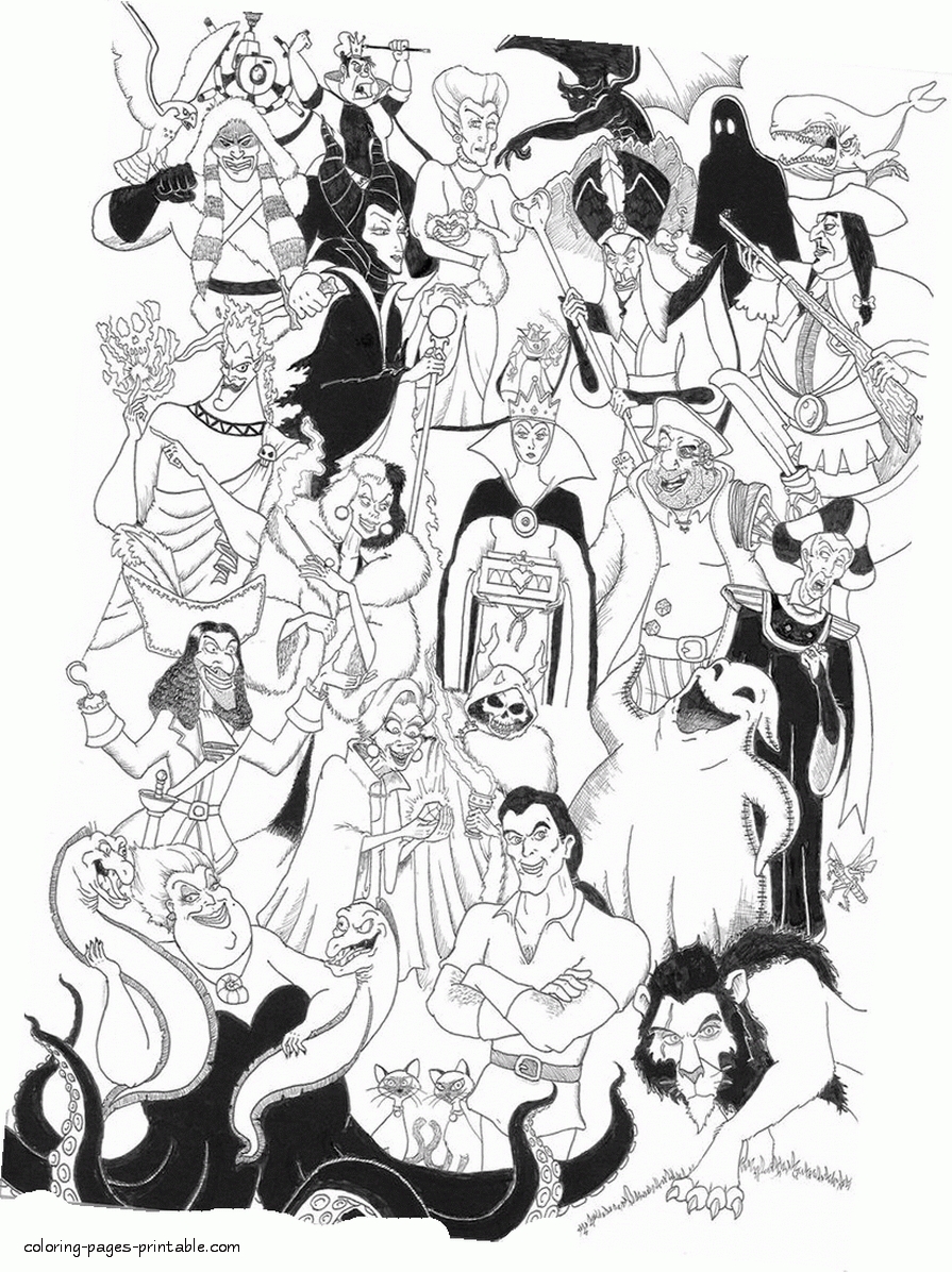 895x1196 Fresh Disney Villains Coloring Pages Gallery Printable Coloring