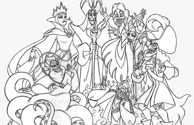660x425 Disney Villains Coloring Pages Disney Villains Coloring Pages