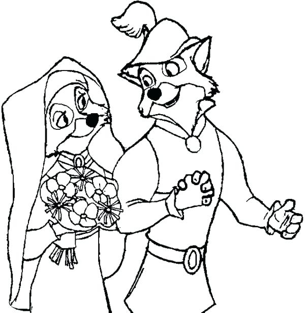 Disney Wedding Coloring Pages Robin Hood Wedding Day Coloring 600x617 Disney Wedding Coloring Pages Robin Hood Wedding Day Coloring