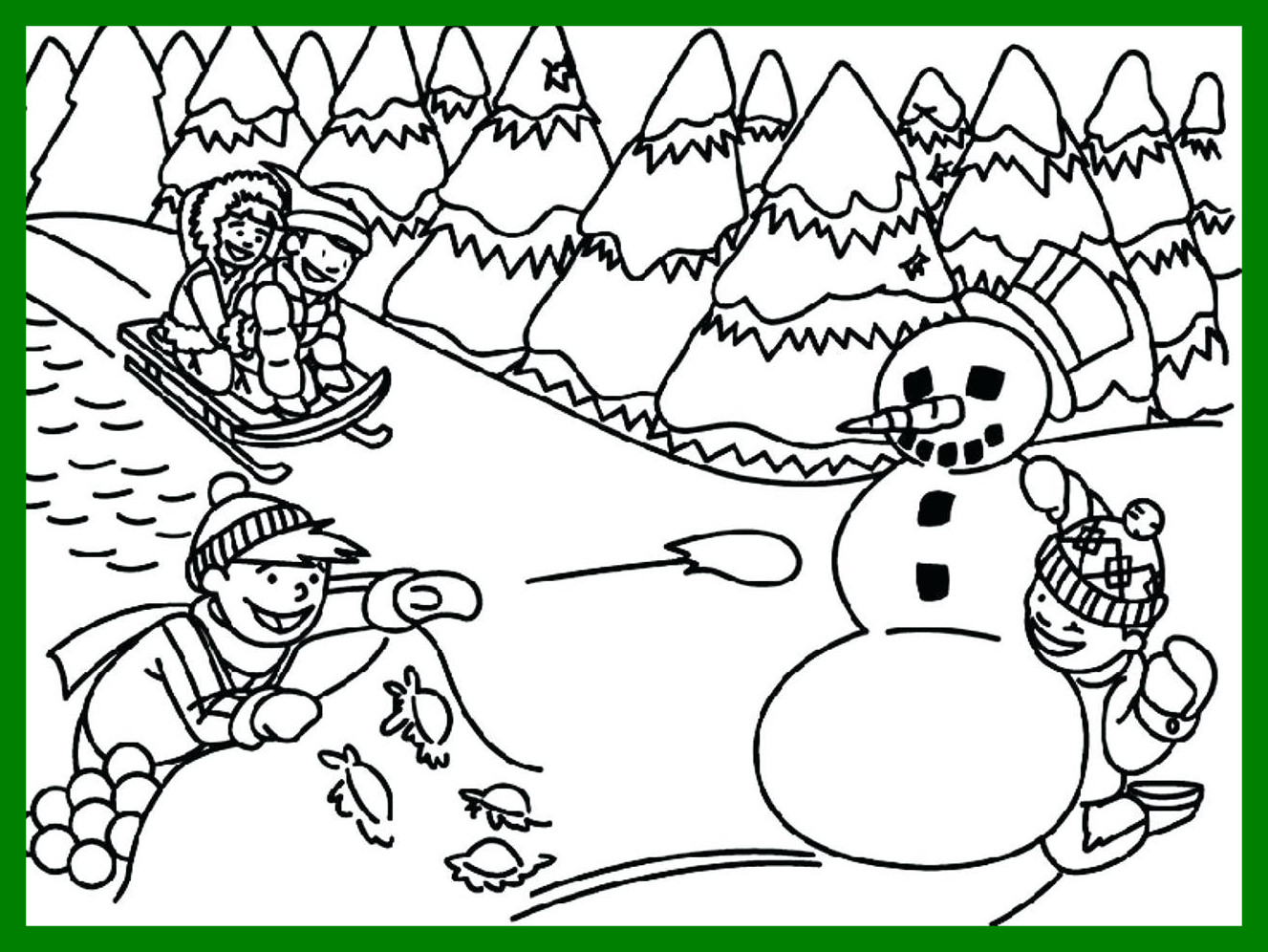 Disney Winter Coloring Pages at GetColorings.com | Free printable ...