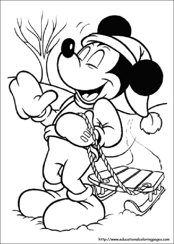 567x794 Mickey Winter Coloring Pages