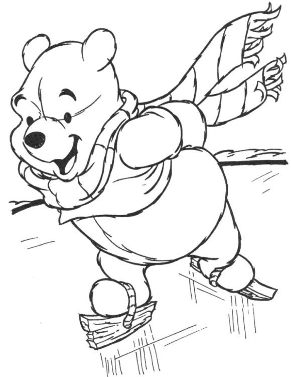 580x750 Winnie The Pooh Preschool Coloring Pages Winter 00
