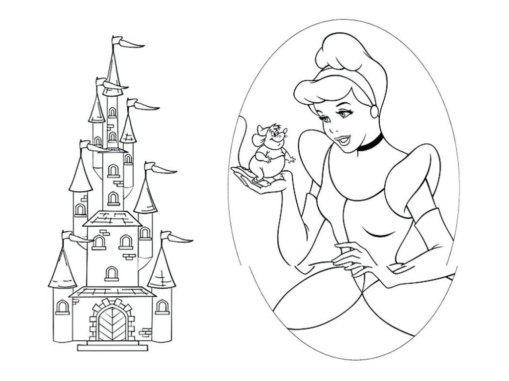 Disney World Castle Coloring Page