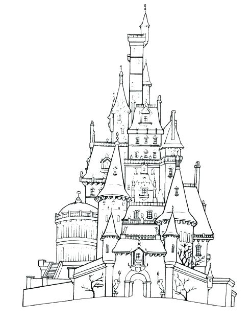 Disney Castle Coloring Pages Free Printable Castle Coloring Pages 492x632 Disney Castle Coloring Pages Free Printable Castle Coloring Pages