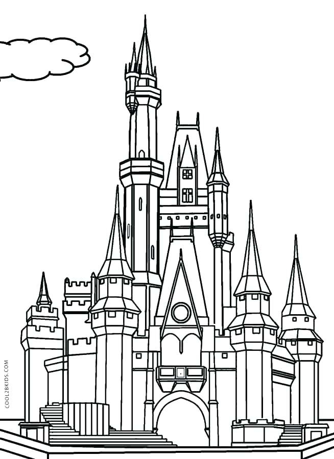 Disney World Castle Coloring Pages 654x900 Disney World Castle Coloring Pages
