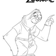 Flash From Zootopia Coloring Pages 220x220 Flash From Zootopia Coloring Pages
