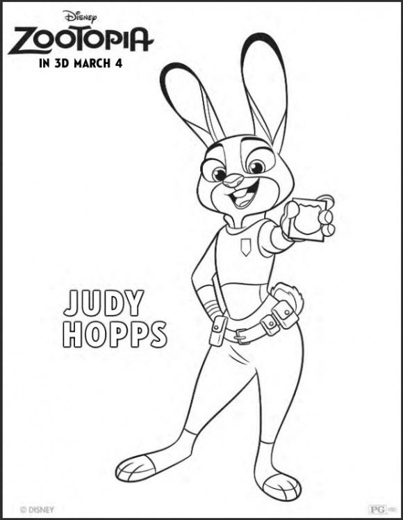 Official Disney Zootopia Coloring Sheets For The Kids! Click 580x748 Official Disney Zootopia Coloring Sheets For The Kids! Click