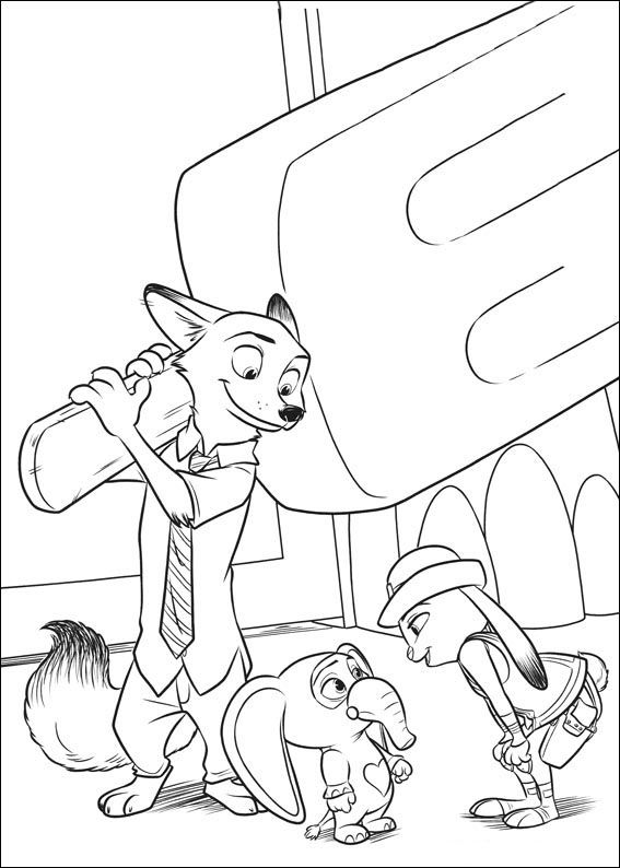 Zootopia Coloring Pages 24 567x794 Zootopia Coloring Pages 24