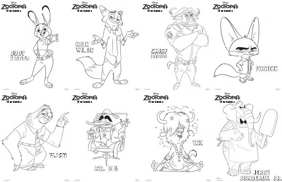 Zootopia Coloring And Activity Sheets! Pixie Budget 577x372 Zootopia Coloring And Activity Sheets! Pixie Budget