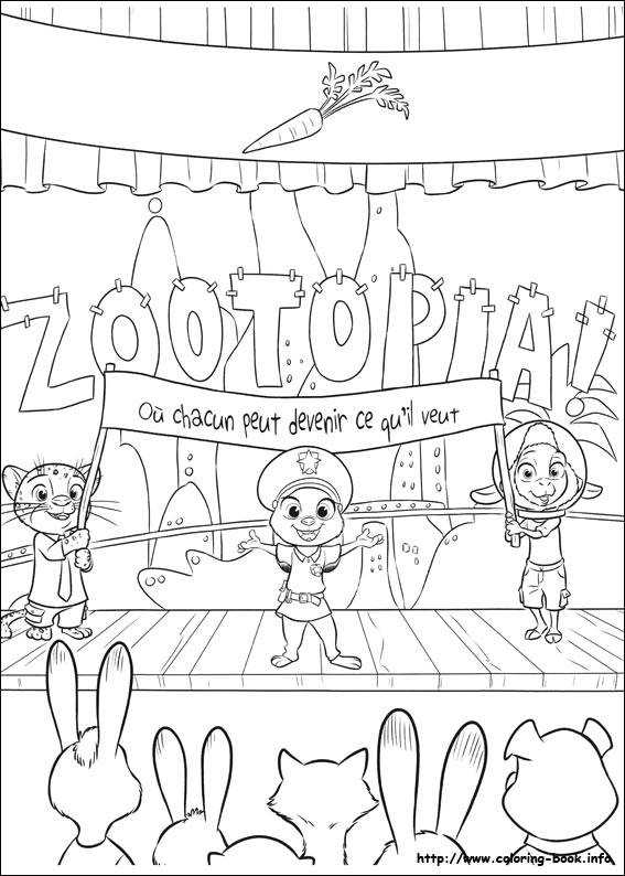 Zootopia Coloring Picture 567x794 Zootopia Coloring Picture