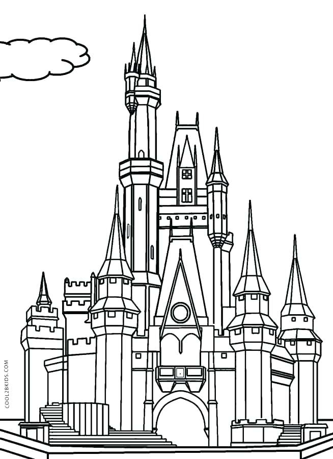 Disney World Castle Coloring Pages