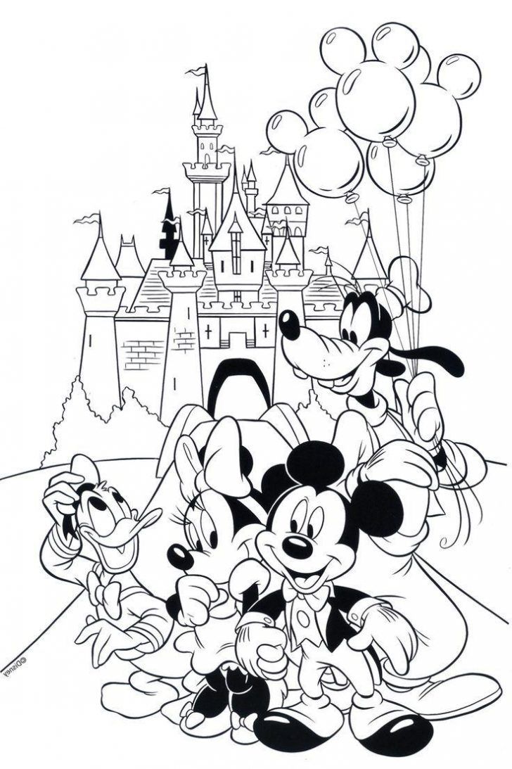 728x1093 Awesome Disneyland Coloring Pages Trend 14 In To Print With 4602