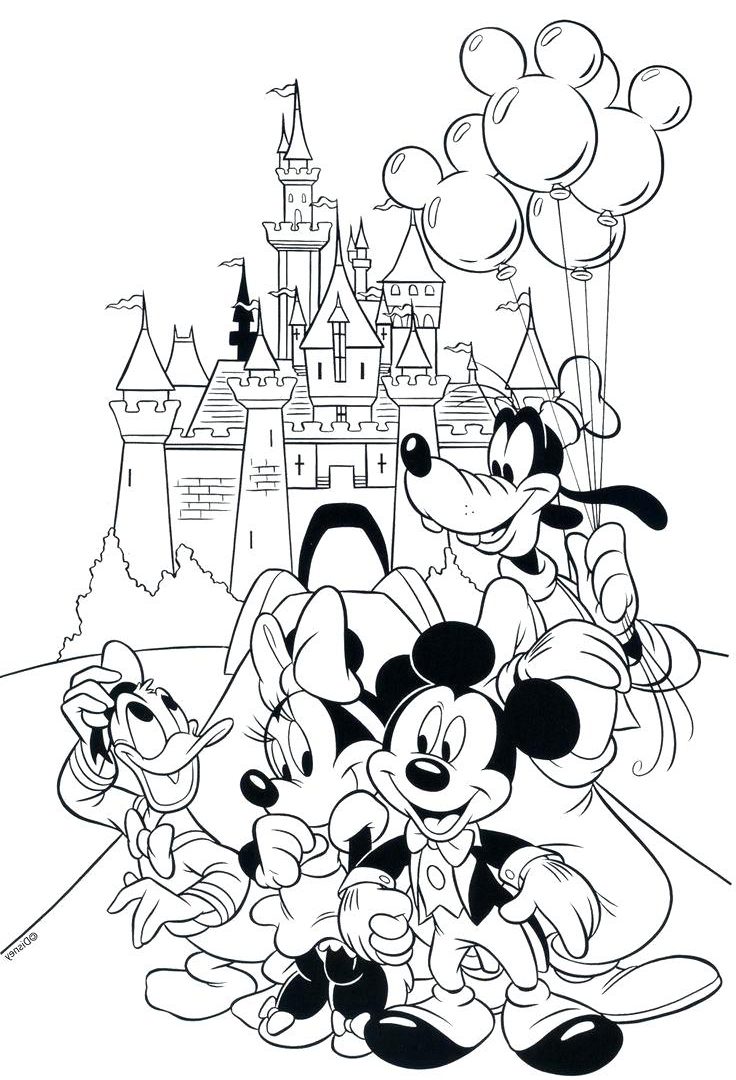 Disney Clipart Coloring Pages