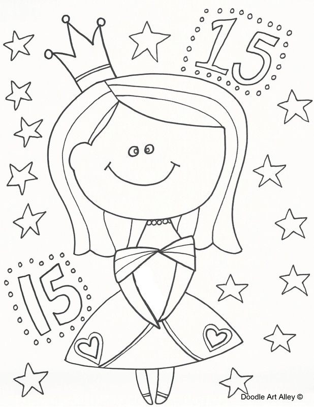 618x800 Quinceanera Coloring Pages