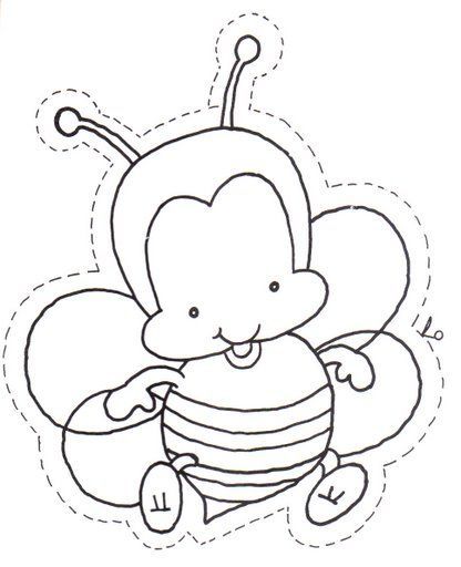 416x512 Color Page. Ditto Bees, Embroidery And Template