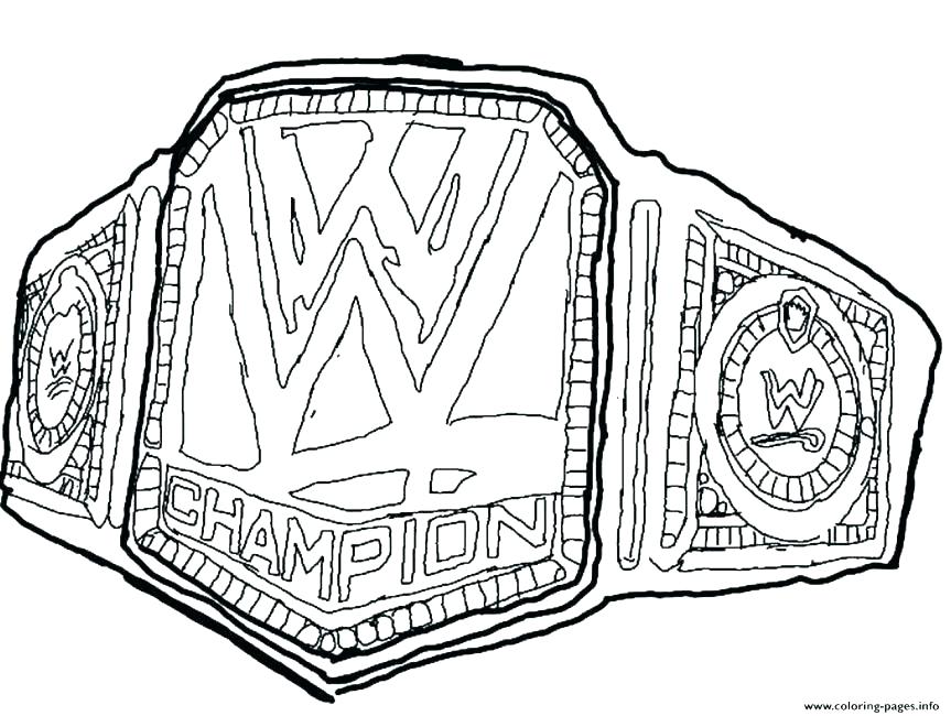 863x650 With Championship Belt World Wrestling Coloring Pages Printable