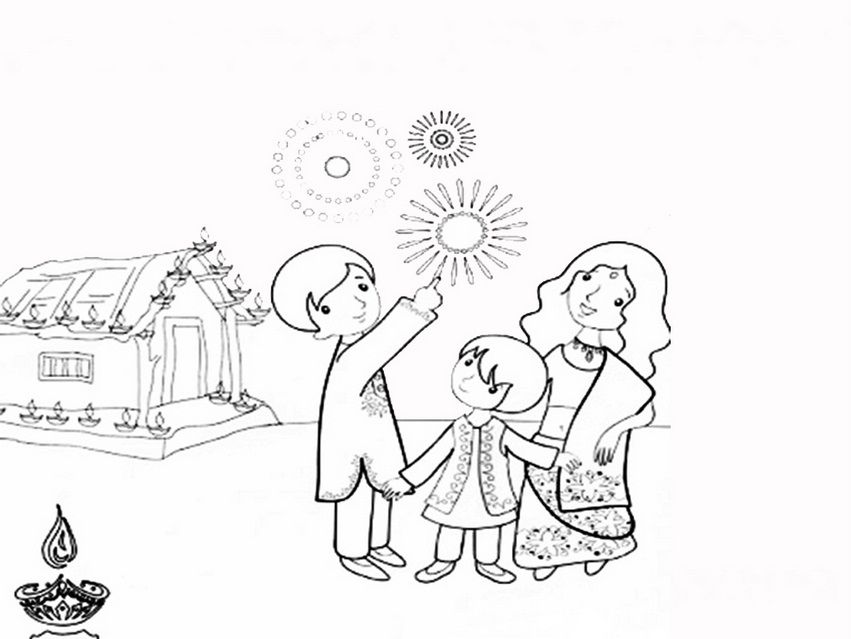 Biggest Collection Of Best Diwali Drawing For Kids 2015, Beautiful 851x639 Biggest Collection Of Best Diwali Drawing For Kids 2015, Beautiful