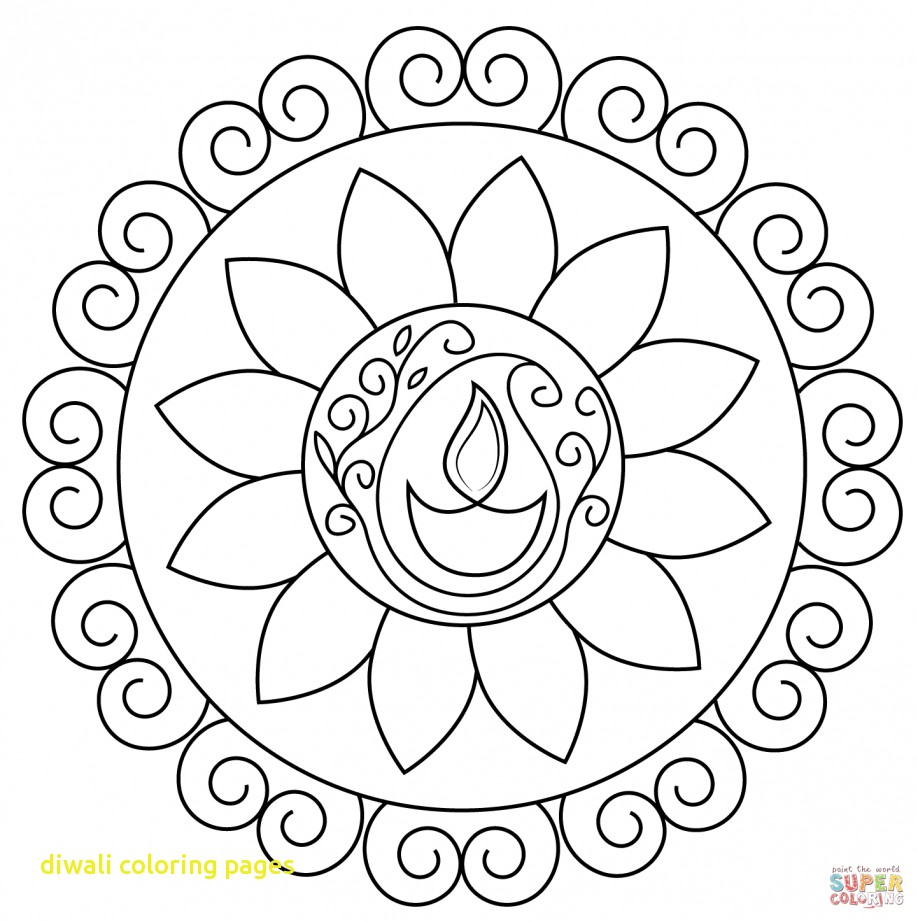 918x922 Diwali Coloring Pages Coloringpageforkids.co