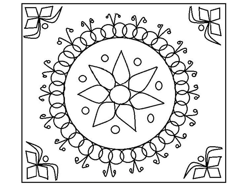 1024x768 Diwali Coloring Pages Bloodbrothers Me And For Kids