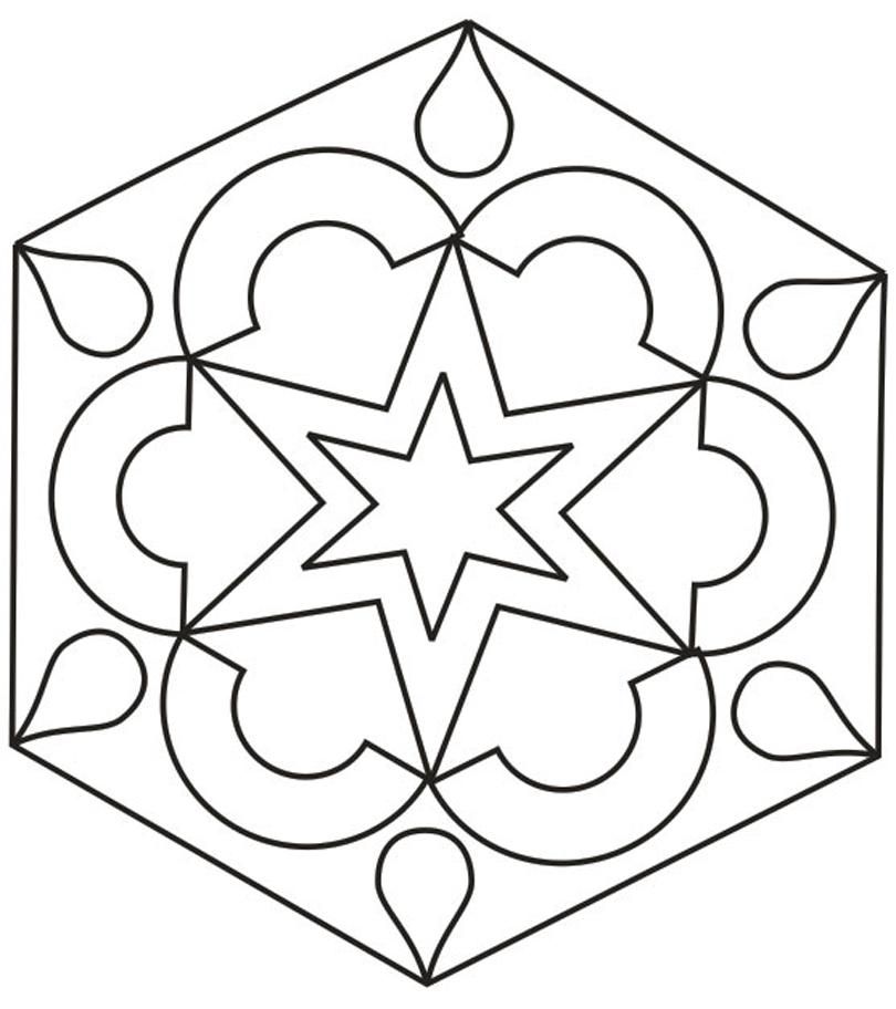 810x912 Printable Design Patterns Rangoli Design Coloring Printable Page