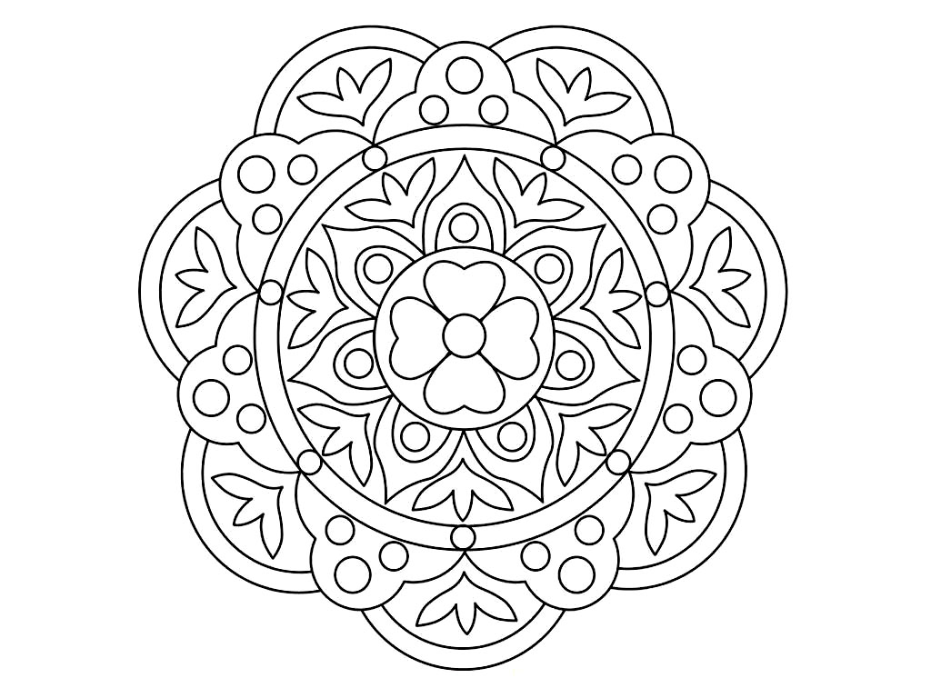 1024x768 Printable Rangoli Coloring Pages Me Best