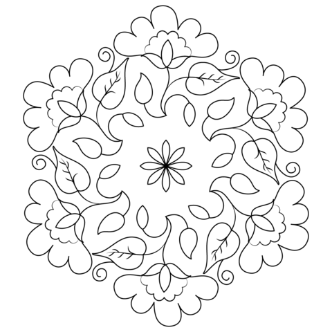 480x480 Rangoli Coloring Pages 14