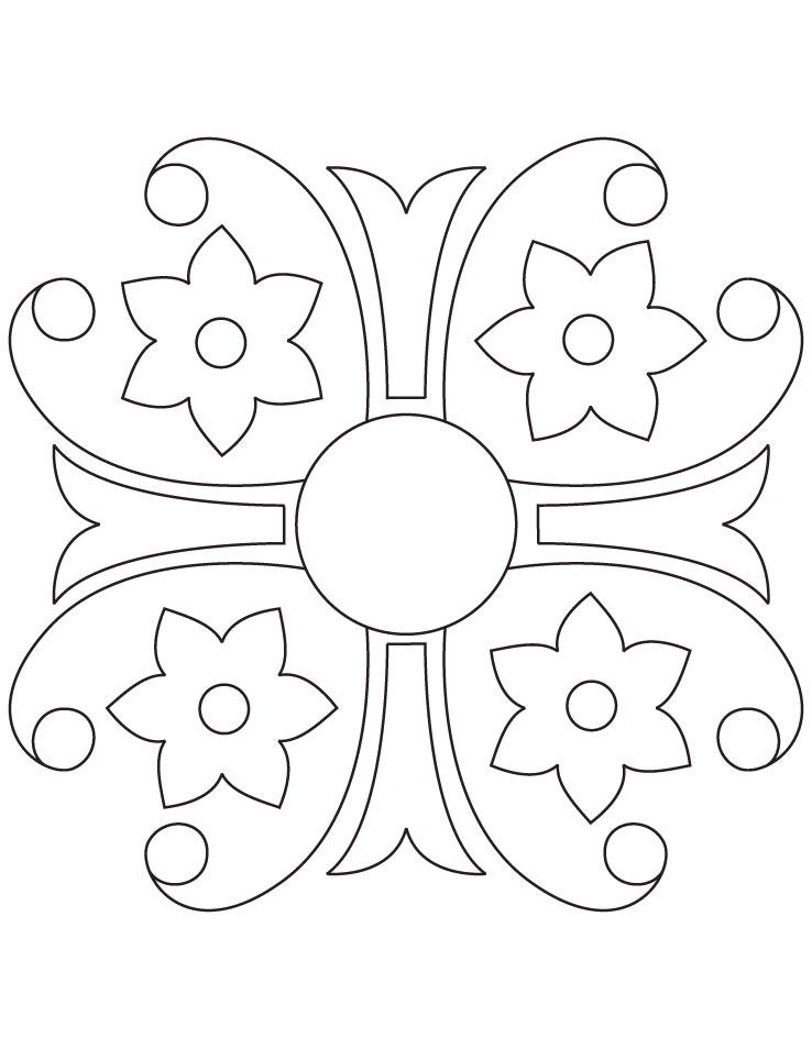 738x954 Rangoli Coloring Pages Printable. Printable Rangoli Coloring Pages
