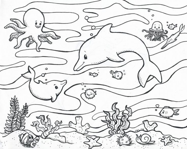 Underwater Coloring Pages Underwater Coloring Pages 5 Underwater 736x586 Underwater Coloring Pages Underwater Coloring Pages 5 Underwater