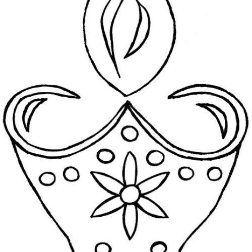 500x500 Diwali Diya Pictures To Color Happy Diwali 2017