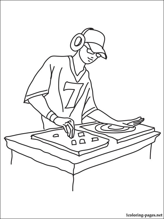 560x750 Dj Coloring Page Coloring Pages