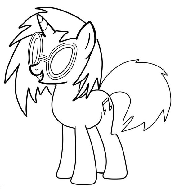 564x615 My Little Pony Dj Pon Coloring Page