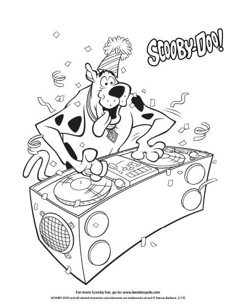 464x600 Scooby Doo Dj Coloring Page Scooby Doo