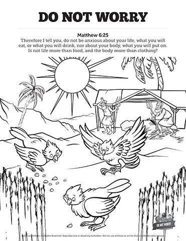 Matthew 6 Do Not Worry Sunday School Coloring Pages Your Kids Are 371x480 Matthew 6 Do Not Worry Sunday School Coloring Pages Your Kids Are