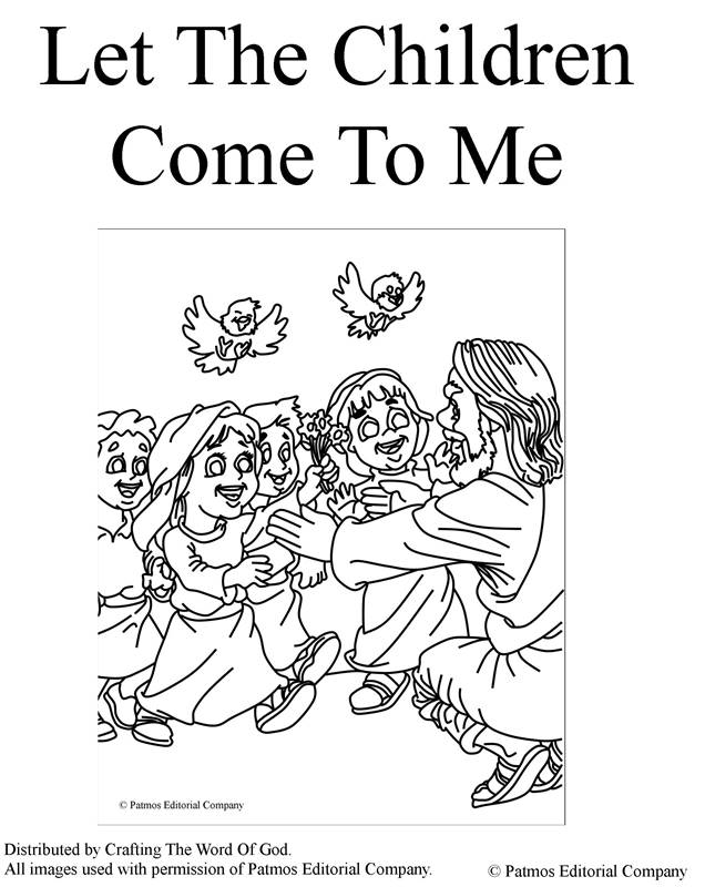 636x800 Let The Children Come To Me Coloring Page Crafting The Word Of God