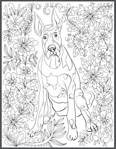 Outstanding Doberman Coloring Pages Ensign 400x513 Outstanding Doberman Coloring Pages Ensign