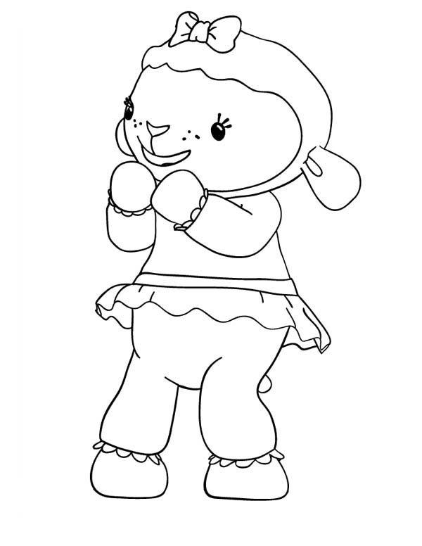 Lambie The Lamb Is Happy In Doc Mcstuffins Coloring Page 600x776 Lambie The Lamb Is Happy In Doc Mcstuffins Coloring Page