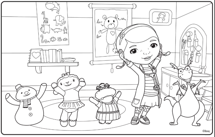 Printable Doc Mcstuffins Colouring Pages 718x458 Printable Doc Mcstuffins Colouring Pages