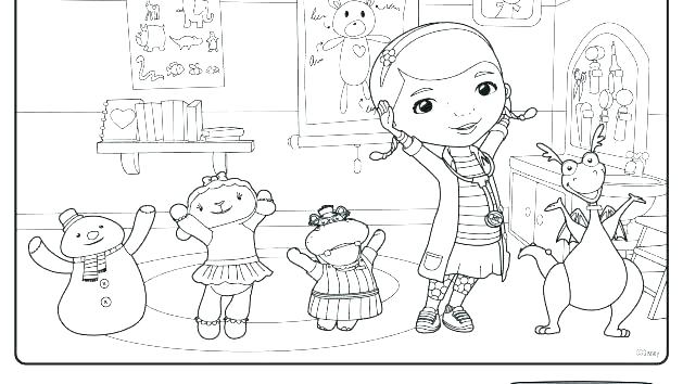 629x354 Doc Mcstuffins Coloring Sheet Also Doc Coloring Pages Doc
