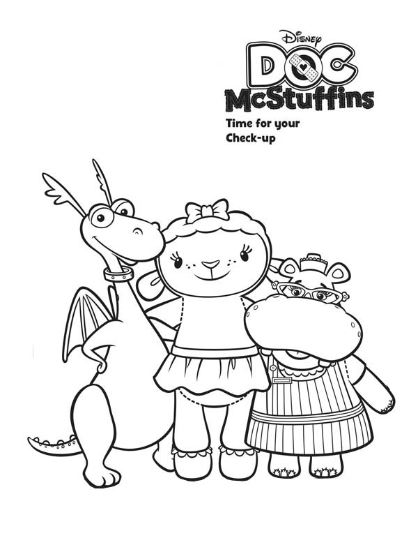 Stuffy And Lambie And Hallie Hugging In Doc Mcstuffins Coloring 600x771 Stuffy And Lambie And Hallie Hugging In Doc Mcstuffins Coloring