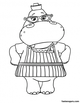 Printable Hallie The Hippo Doc Mcstuffins Coloring Pages 262x338 Printable Hallie The Hippo Doc Mcstuffins Coloring Pages