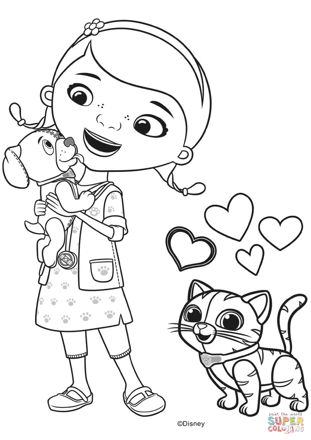 997x1410 Doc Mcstuffins Coloring Page