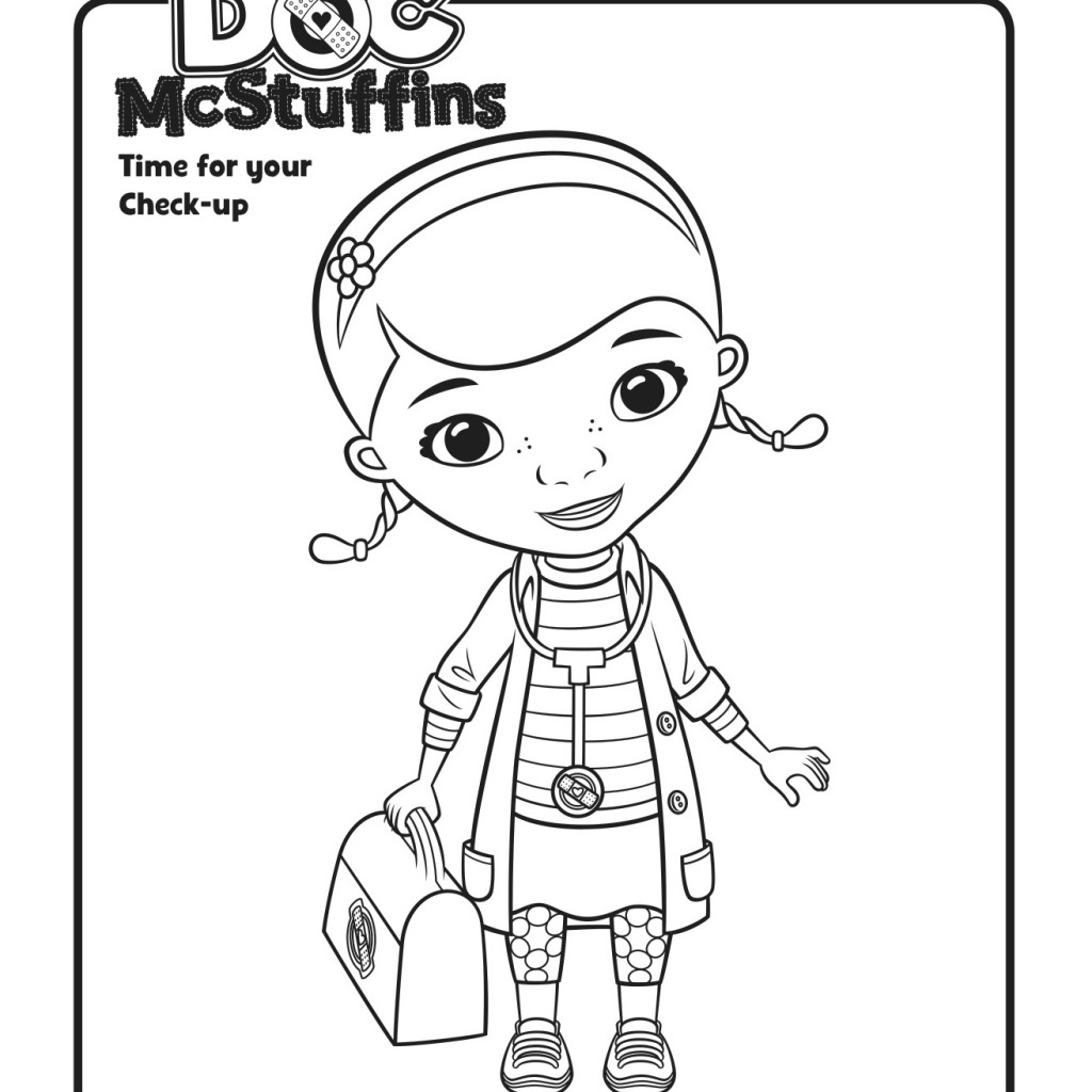 1024x1024 Doc Mcstuffins Coloring Page 0