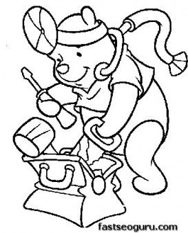 Printable Disney Characters Winnie The Pooh As A Doctor 273x338 Printable Disney Characters Winnie The Pooh As A Doctor