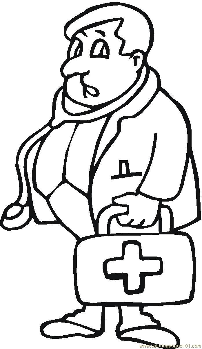 Doctor Coloring Page 697x1200 Doctor Coloring Page