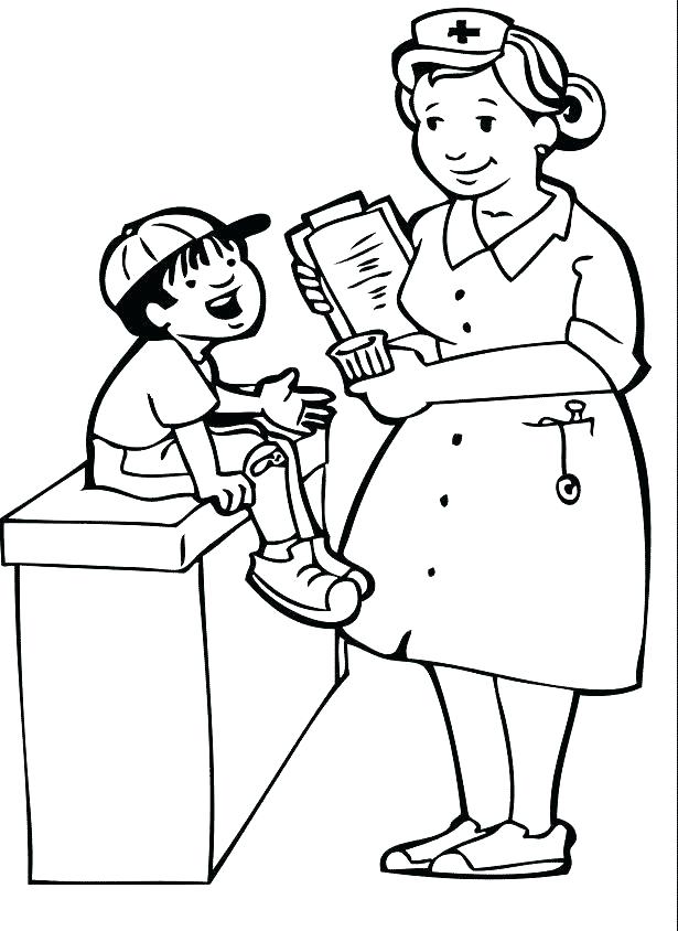 Doctor Coloring Page Community Workers Coloring Pages Doctor 615x844 Doctor Coloring Page Community Workers Coloring Pages Doctor
