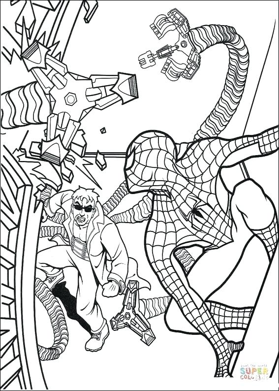 567x794 Doctor Octopus Coloring Pages Click The Doctor Octopus Is Chasing