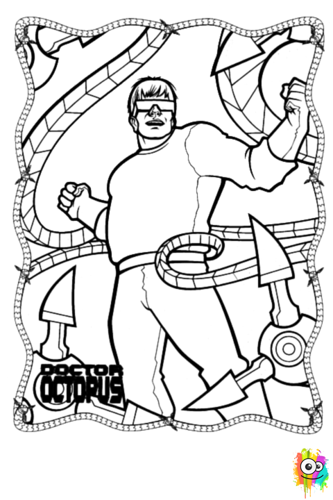 480x720 Doctor Octopus Coloring Pages