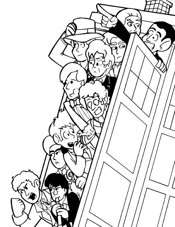 612x792 Doctor Who Coloring Pages Dr Who Coloring Page Print