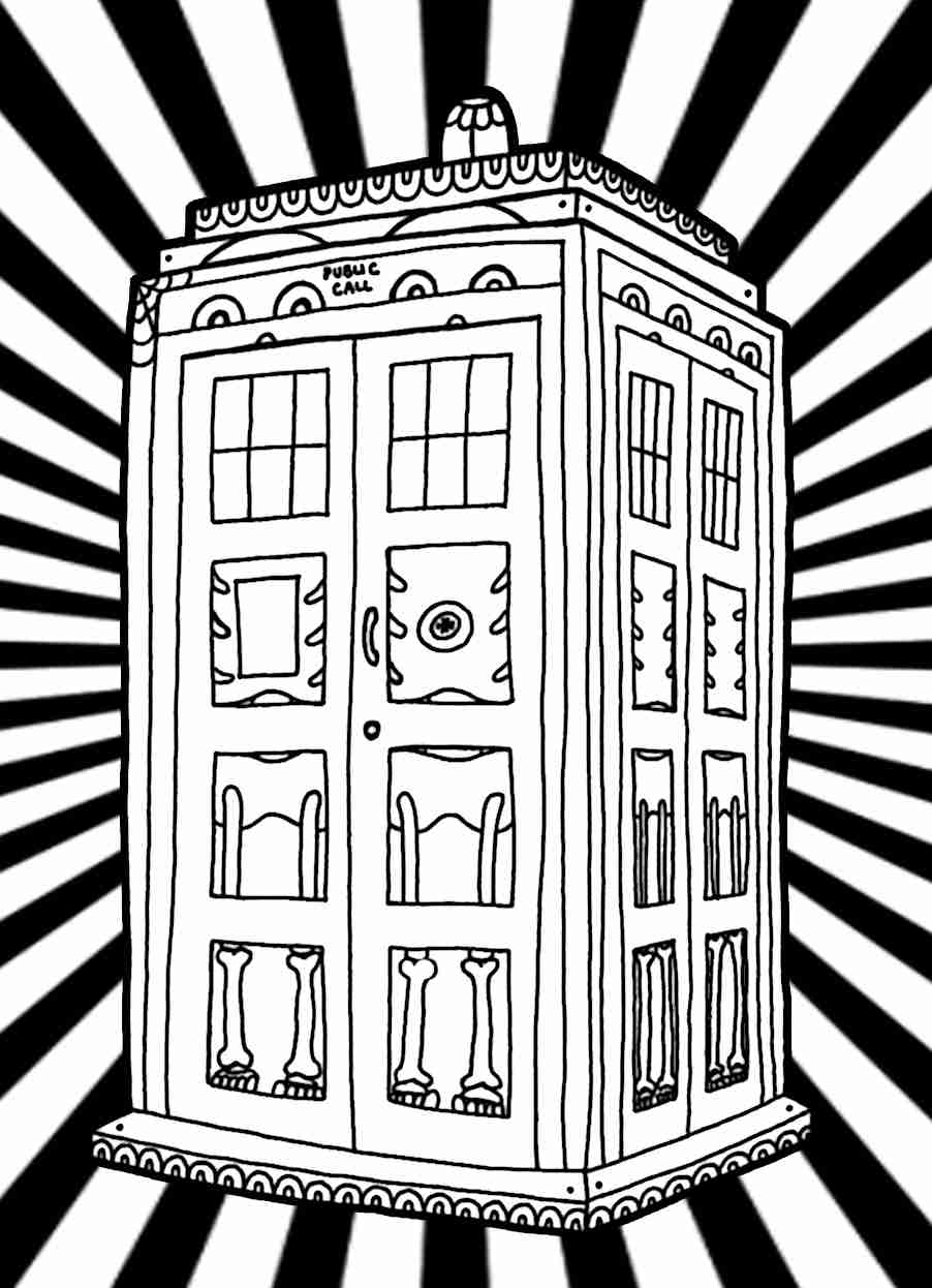 902x1246 Doctor Who Tardis Coloring Page Central Best Olegratiy